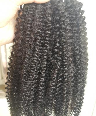 China Afro 4a 4b 3mm Unprocessed Raw Kinky Curly 4a 4b 4c Small Afro Kinky Curly Raw Chinese Hair Bundles For Black Women for sale