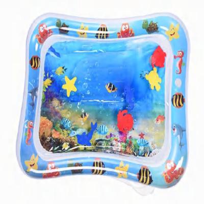 China Eco-friendly Tummy Time Inflatable Infant PVC Water Play Mat with Animal for sale