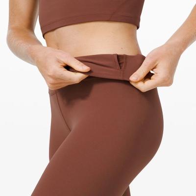 China 7 minutes OEM lulu yoga sport leggings breathable nude women new sports fitness wear yoga gym high-waisted pants custom logo pants for sale