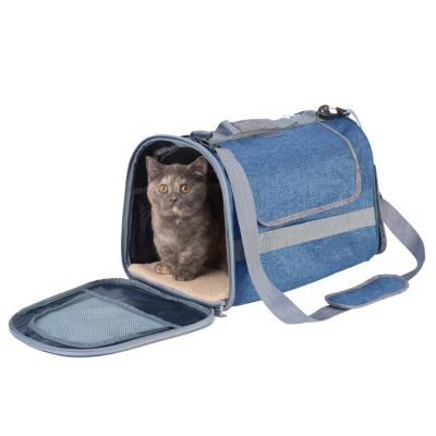 China Custom Dog Cat Travel Bag Carrier Temperature Control Color Foldable Portable Waterproof Soft Logo Pet Carrier for Cat Dog for sale