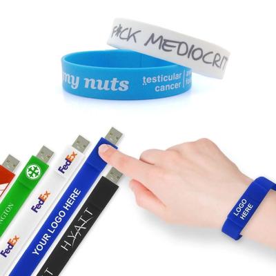 China Cheap Flash Portable USB LED Workout USB Training Wristband Pendrive Memory Stick 4GB 8GB for sale