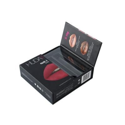 China Recyclable Custom Luxury Magnetic Lipstick Paper Gift Box Lip Gloss Lip Gloss Cosmetic Packaging Box for sale