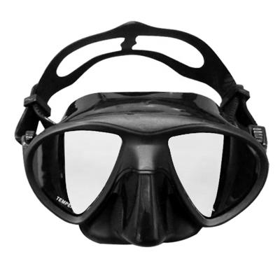 China Black low volume low volume scuba mask for freediving for sale