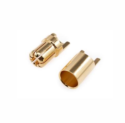 China audio & GC6510 banana plug visual high quality pure copper gold plated aircraft lithium battery electromechanical connector GC6510-M GC6510-F for sale