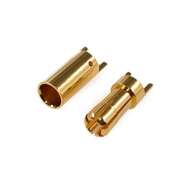 China audio & Electrical and mechanical GC5510-M GC5510-F banana plug head connector aircraft model high quality pure copper gold plated visual for sale