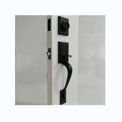 China Modern Heavy Duty Entry With China Single Cylinder Deadbolt Big Front Door Lock And Handle Set for sale