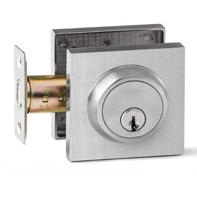 China Zinc Alloy Grade 3 Square Door Lock, Single Cylinder Safes Door Knob, Contemporary Locked Entry Door Deadbolt Lock for sale