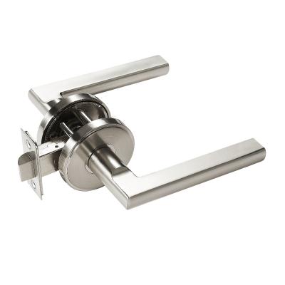 China Modern High Level Fixed Latch Passage Lever Set Screw Installation Modern Hidden Door Handle for sale