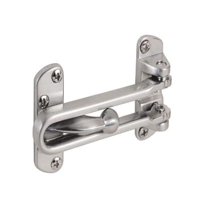 China Modern Door Lock Latch For Home Security Swing Bar Door Guard For Front And Interior Door Satin Nickel for sale