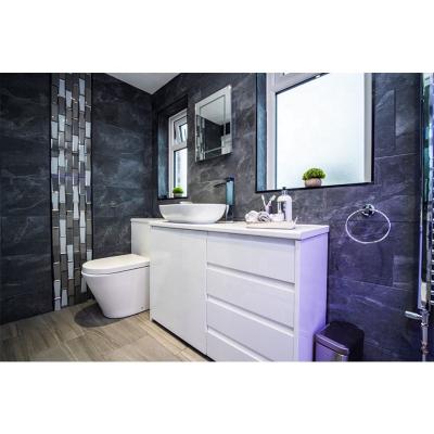 China PVC Bathroom Cabinet High Quality Modern Waterproof Mirrored Small Size Bathroom Vanity for sale