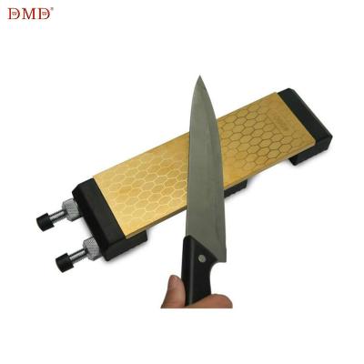 China Stocked Titanium Knife Sharpening Diamond Double Sided 400 And 1000 Grit Stone With Size 200x70x8mm Whetstone With Stand for sale