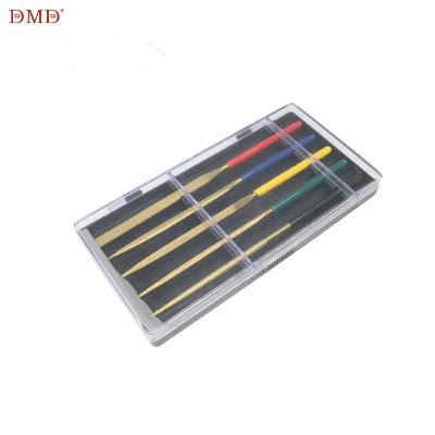 China 5pcs/Set Durable Titanium Plated Diamond Files For Jeweler Wood Carving Metal Glass Stone Metallurgical Polishing Woodworking WhittTool for sale