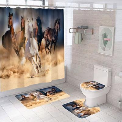 China Wholesale Stocked Woven Type Shower Curtain Shower Curtain New 2021 for sale