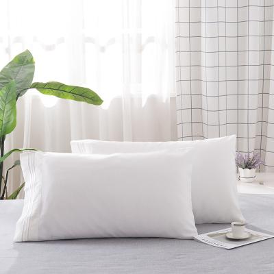 China 100% Polyester Premium Bestselling Anti-Static Solid Color Silky Comfortable Queen and King Pillowcase for sale