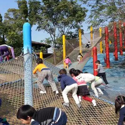 China Theme Park Playground Full Color Outdoor Net Playground Rainbow Net Climbing Net for sale