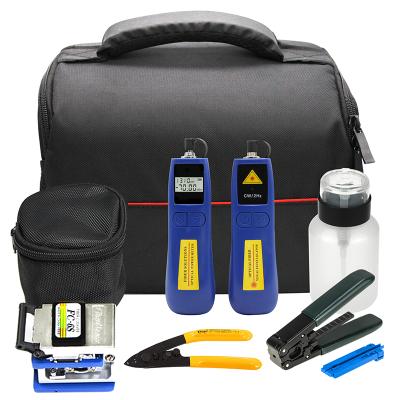 China FTTH/FTTx/HFC Fiber Optic Tool Kit With FC6S Fiber Optic Cleaver Mini Optical Power Meter Wire Stripper for sale