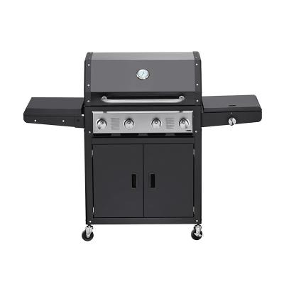 China Quality Assurance Xenon Gas 4-Burner Black Gas Grill Stainless Yet Easily Assembled Portable BBQ Grill for sale