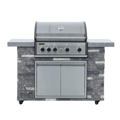 China Easily Assembled Stainless Steel Outdoor Kitchen Northern Slate Q 4B Island Grill for sale