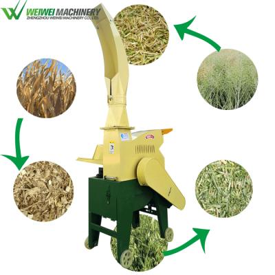 China Livestock Farm Weiwei 9ZP-1.5 Grass Cleaver Hay Forage Grass Chaff Cutter Feed Grinding Machine for sale