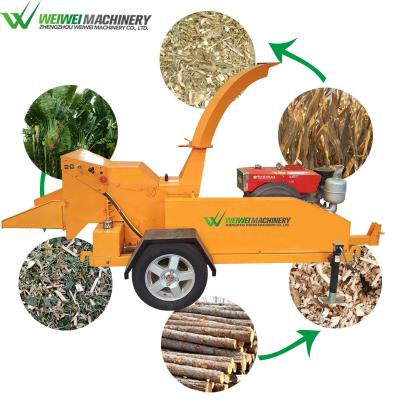 China Weiwei Branch Shredder Crusher 1000kg/h Weiwei Shredder And Leave Chipping Crushing Machine For Branch Scrap Wood Crusher for sale