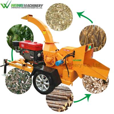 China Weiwei Electronic Wood Chipper Shredder Branch Weiwei Engine Diesel Engine Hydraulic Wood Chipper for sale