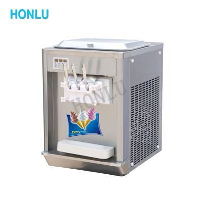 China Very popular snack factory 3 flavors table top soft serve ice cream machine with small size for sale for sale