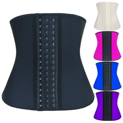 China NANBIN Style 5 Colors Waist Trainer Steel Bone Latex Antibacterial Core Corset Sweat for sale