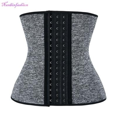 China NANBIN Neoprene Waist Trainer Snow Gray Color Sauna Waist Trainer Antibacterial Corset for sale