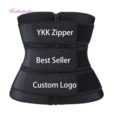 China Wholesale Trend 3 Antibacterial Belt NANBIN Latex Waist Trainer Best YYK Zipper Corset Women for sale