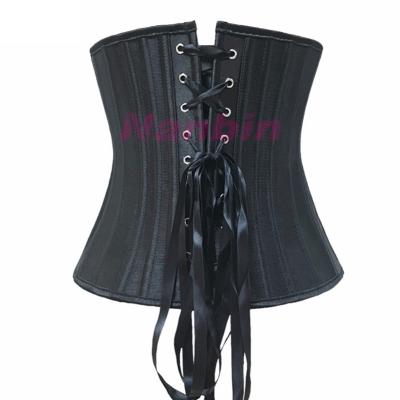 China NANBIN Antibacterial Women Shapers Black Steel Boned Plus Size Underbust Corset Waist Trainer Shaper 26 for sale