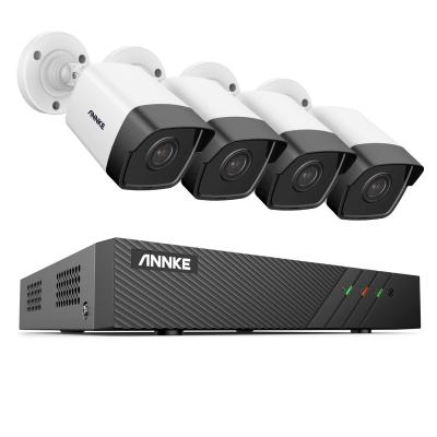 China ANNKE NIGHT VISION 5MP PoE IP Security Bullet Camera System with 6MP 8 Channel NVR Remote Control with Color Night Vision for sale