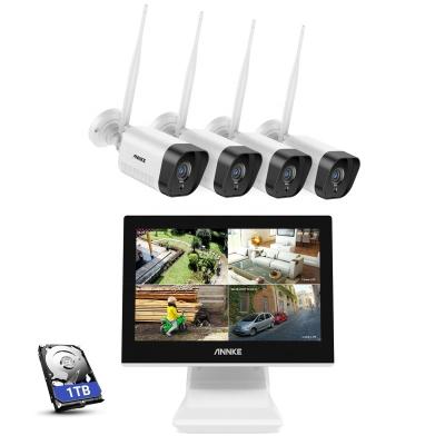 China ANNKE 4 Channel 5MP WIFI LCD IP NVR Security Camera Wireless System with 4pcs 3MP Full HD Outdoor Cameras with 1TB HDD for sale