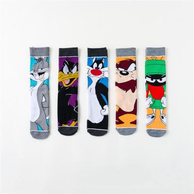 China Sporty Wholesale High Quality Cotton Casual Socks Funny rabbit Cartoon mid-tube sports Socks European and American for sale