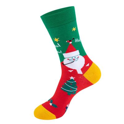 China Sporty Woman Christmas Socks Funny Xmas Santa Claus Tree Snowflake Elk Snow Cotton Tube Crew Happy Sock Men New Year Sock for sale