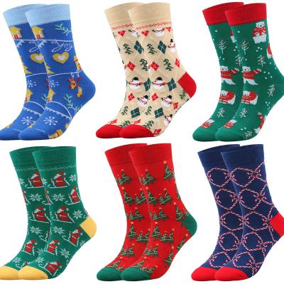 China Sporty 2023 happy christmas socks for men wholesale Xmas Holiday Socks bulk for Winter Santa Christmas Gifts for sale