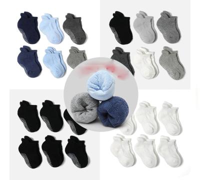 China Breathable Wholesale Children's Non-slip Autumn and Winter Cotton winter thickened warm Socks  Solid Color Lace Socks Anti Slip for sale