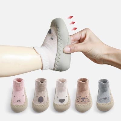 China Breathable Newborn Floor Sock Shoes Cartoon Baby Boys Girls Shoes Toddler Non Slip Socks for sale