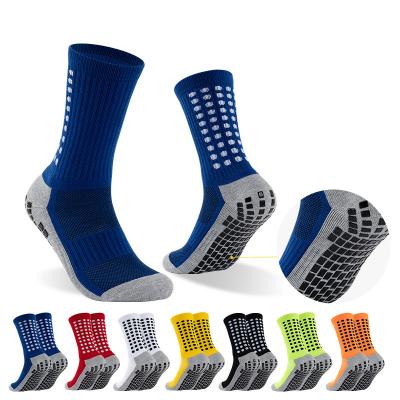 China Sustainable Sports Socks Custom Men's Cotton Sports Sock Football Grip Socks Non-slip Cotton Nylon Men's for sale