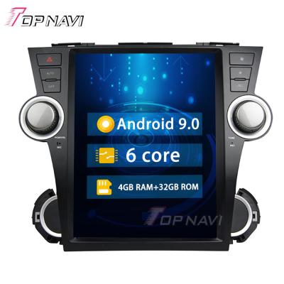 China Vertical Android GPS Autoradio PX6 Screen TV/mp3/SWC/DVR/WIFI/3G/DVD Topnavi Car Radio For ToyotaHighlander 2008 -2014 Car Videos for sale