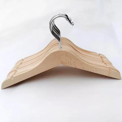 China Wholesale High Quality Modern Custom Hangers OEM Logo Sold Non Slip Clothes Hangers Wood For Clothes Kids for sale