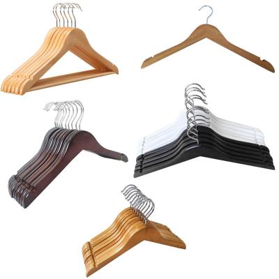 China Modern Custom Made Wooden Suits Hanger Non Slip Rack Solid Wood Garment Display Hanger for sale