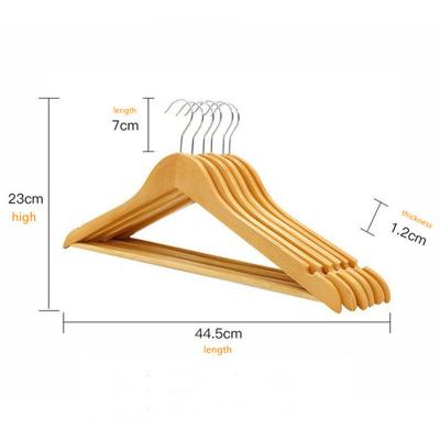 China Factory price wholesale modern classic style good quality cheap wooden hangers for clothes for sale