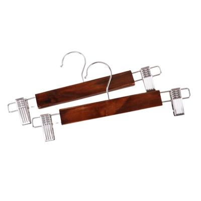 China Low Moq Manufacturer High Quality Wooden Modern Wholesale Hanger With Clip Round Hook Adult Style Luxury Wooden Hangers for sale