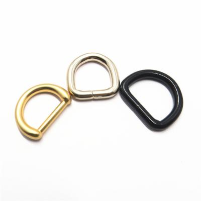 China Eco-firendly Metal Bag Material Colored Metal D Ring For Handbags for sale