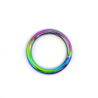 China Eco-firendly Nickel Free Rainbow Color Metal O Rings Belt Buckle For Clothes for sale