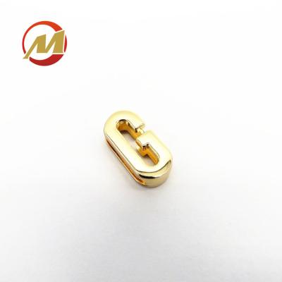 China Eco-firendly Fast Delivery Good Price DIY Handmade 26 Gold Plated Plain Slide Metal Letters 20mm for sale