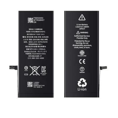 China Factory wholesale 100% mobile phone zero cycle health original 100% lithium batteries for iphone 7 1960mAh battery for sale