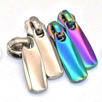 China Sustainable Custom Bag Metal Zipper Slider Puller For Handbag Garment for sale