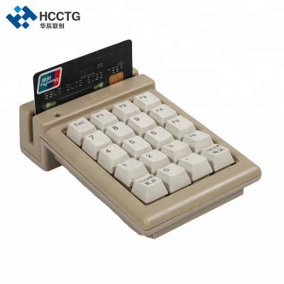 China SDK RS232 POS Pinpad Password Pin Pad Keypad Numeric Keyboard with Barcode Slot Reader HCC810X-B for sale