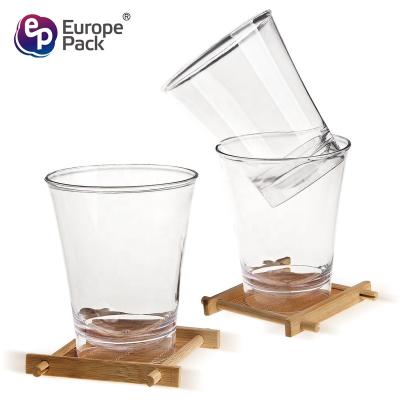 China Single Wall Custom Printing 300ml Pudding Juice Water Disposable Clear Plastic Cups for sale